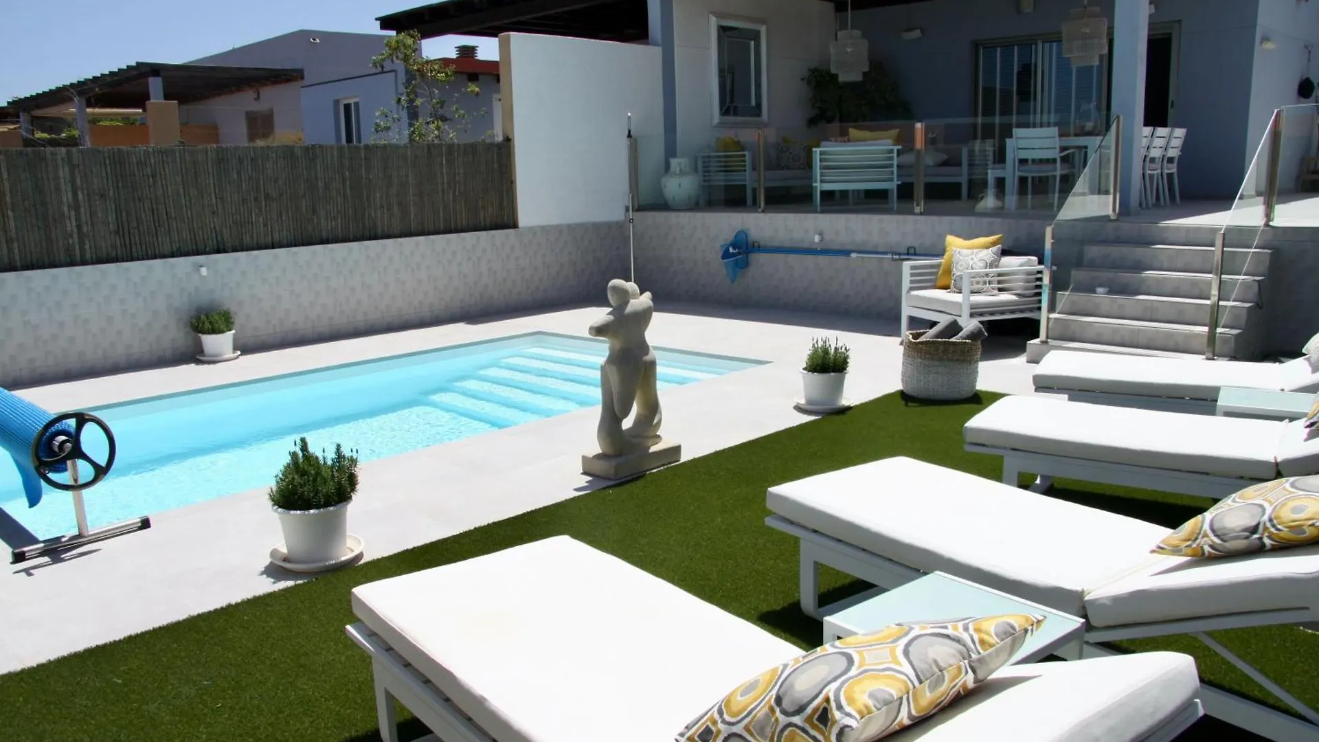 Feriehus Ferienhaus Mit Pool Fuer 2 Personen Und 4 Kinder Caleta De Fuste Spanien